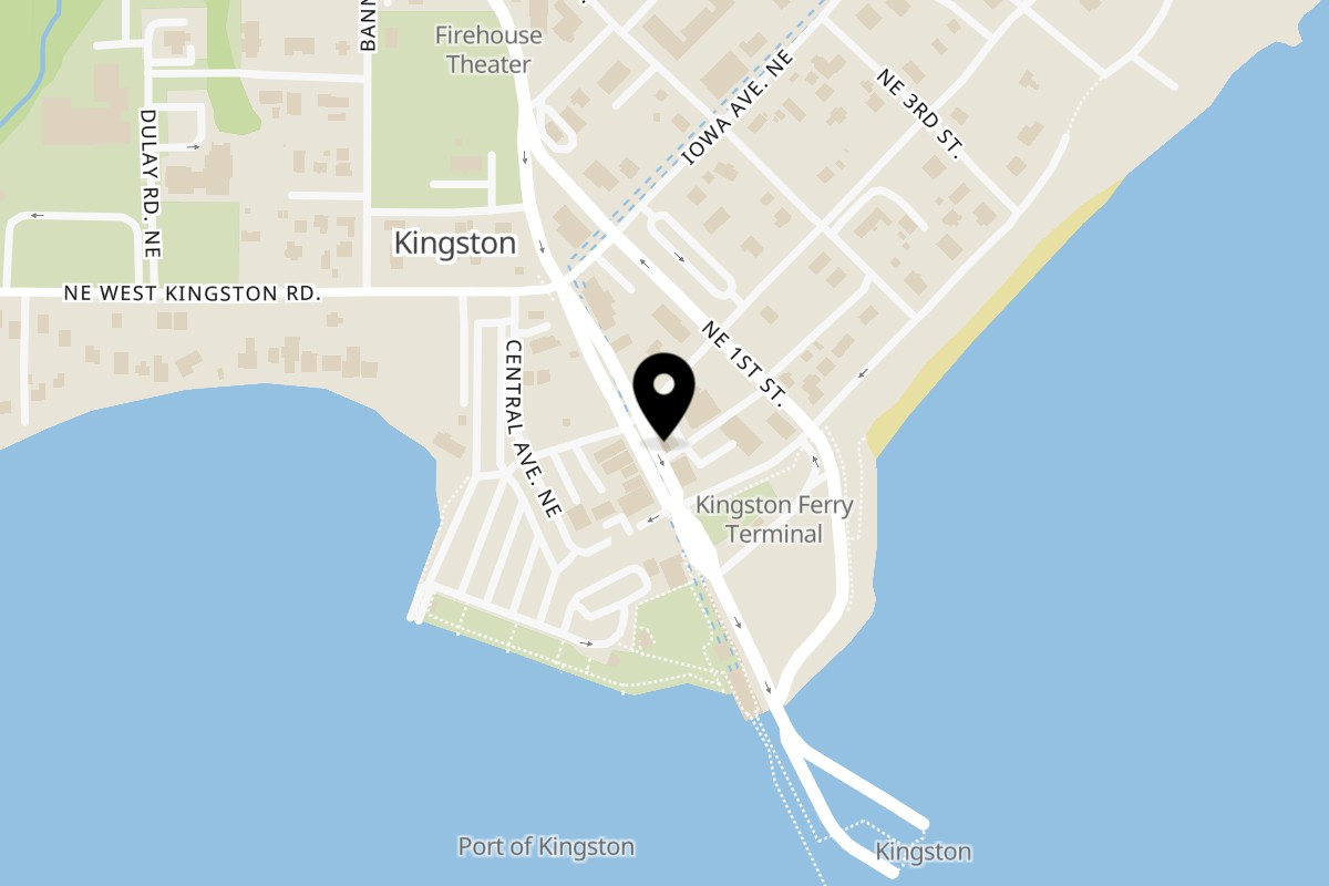 Map showing the location of The Saucy Sailor on 11252 NE State Hwy 104 Ste B in Kingston